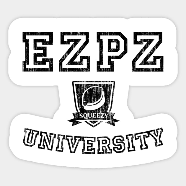 EZPZ Campus Logo Faded Look (Black Type) Sticker by cheekenpeeg